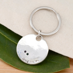Medallion w/Birthstones, Custom Artisan Dog Jewelry/ Pet ID Tag