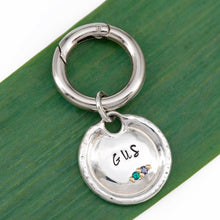 Load image into Gallery viewer, Medallion w/Birthstones, Custom Artisan Dog Jewelry/ Pet ID Tag