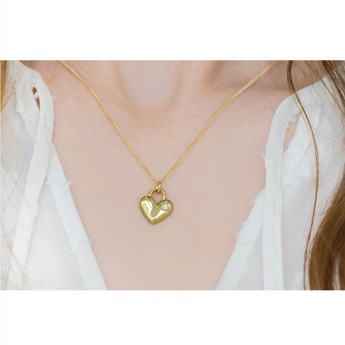 18K Forever Love Necklace w/ Diamond