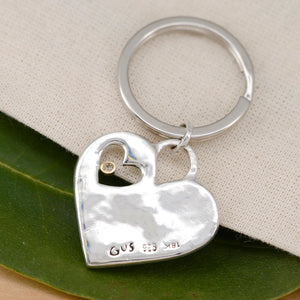 Fur-ever Love w/ Diamond, Custom Artisan Dog Jewelry/ Pet ID Tag