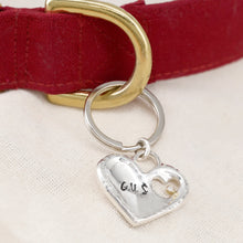 Load image into Gallery viewer, Fur-ever Love w/ Diamond, Custom Artisan Dog Jewelry/ Pet ID Tag
