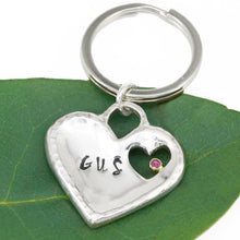 Load image into Gallery viewer, Fur-ever Love w/ Birthstone, Custom Artisan Dog Jewelry/ Pet ID Tag