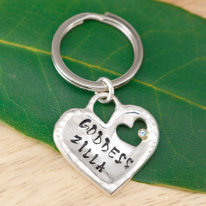 Fur-ever Love w/ Birthstone, Custom Artisan Dog Jewelry/ Pet ID Tag
